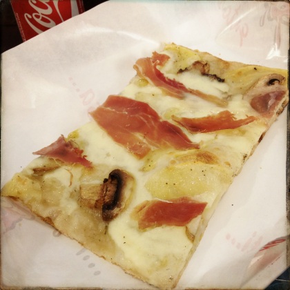 Pizza from Ghiotonni!! in Trastevere.