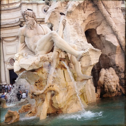 Bernini's Fountain of the Four Rivers in Piazza Navona.