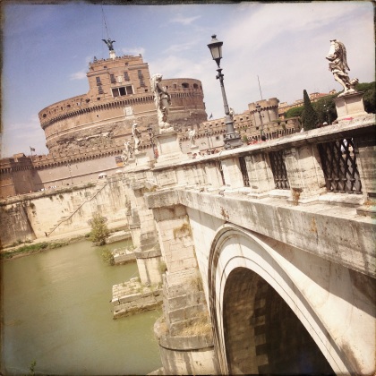 Pont Sant'Angelo leading to Castel Sant'Angelo.