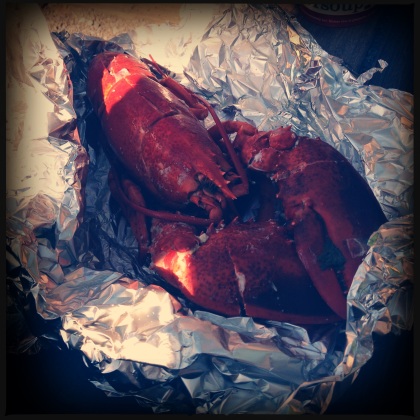 One lobster before heading to the airport.